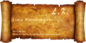 Lucz Konstantin névjegykártya